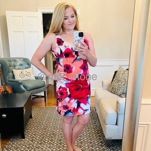 Vintage Colorful Floral NY & Company Sun Dress, Sz M